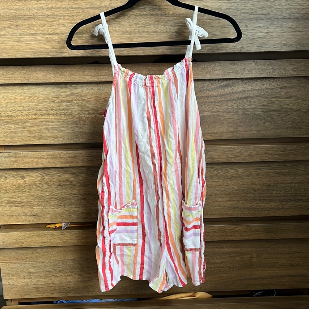 Stripped beach romper